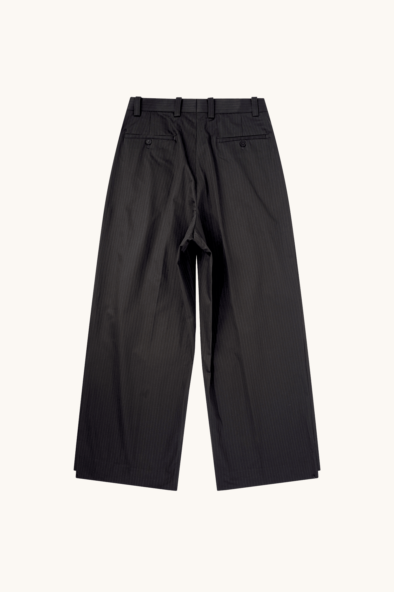001 Wide Dress Pants - Black - MEG.S