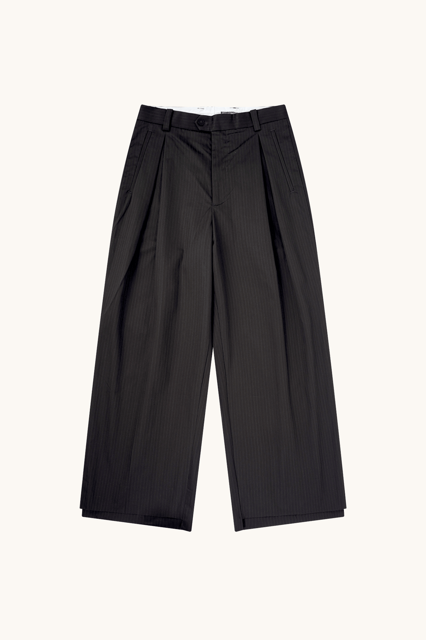 001 Wide Dress Pants - Black - MEG.S