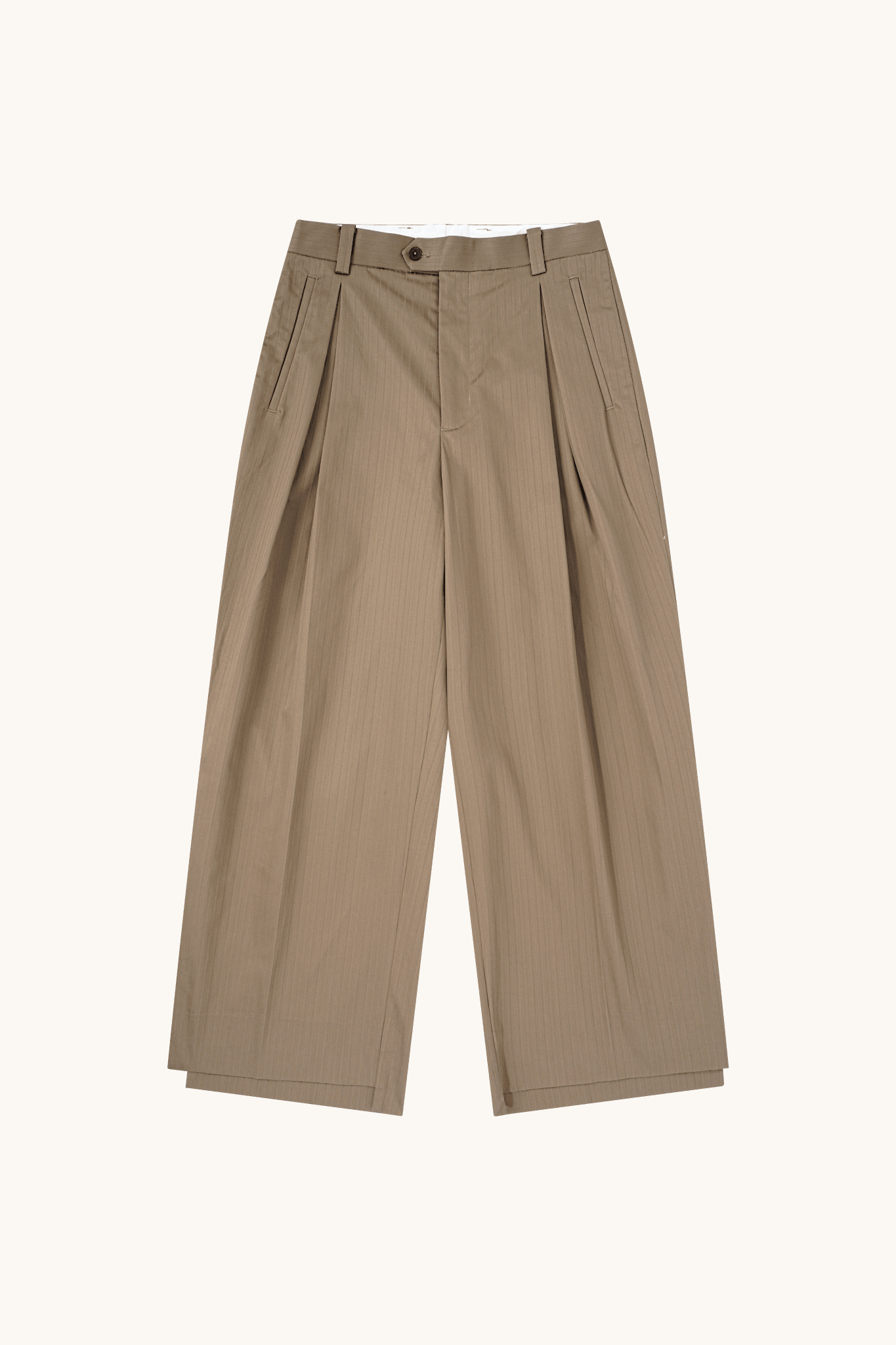 001 Wide Dress Pants - Taupe - MEG.S