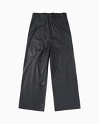 001A Wide Dress Pants - Shiny Black - MEG.S