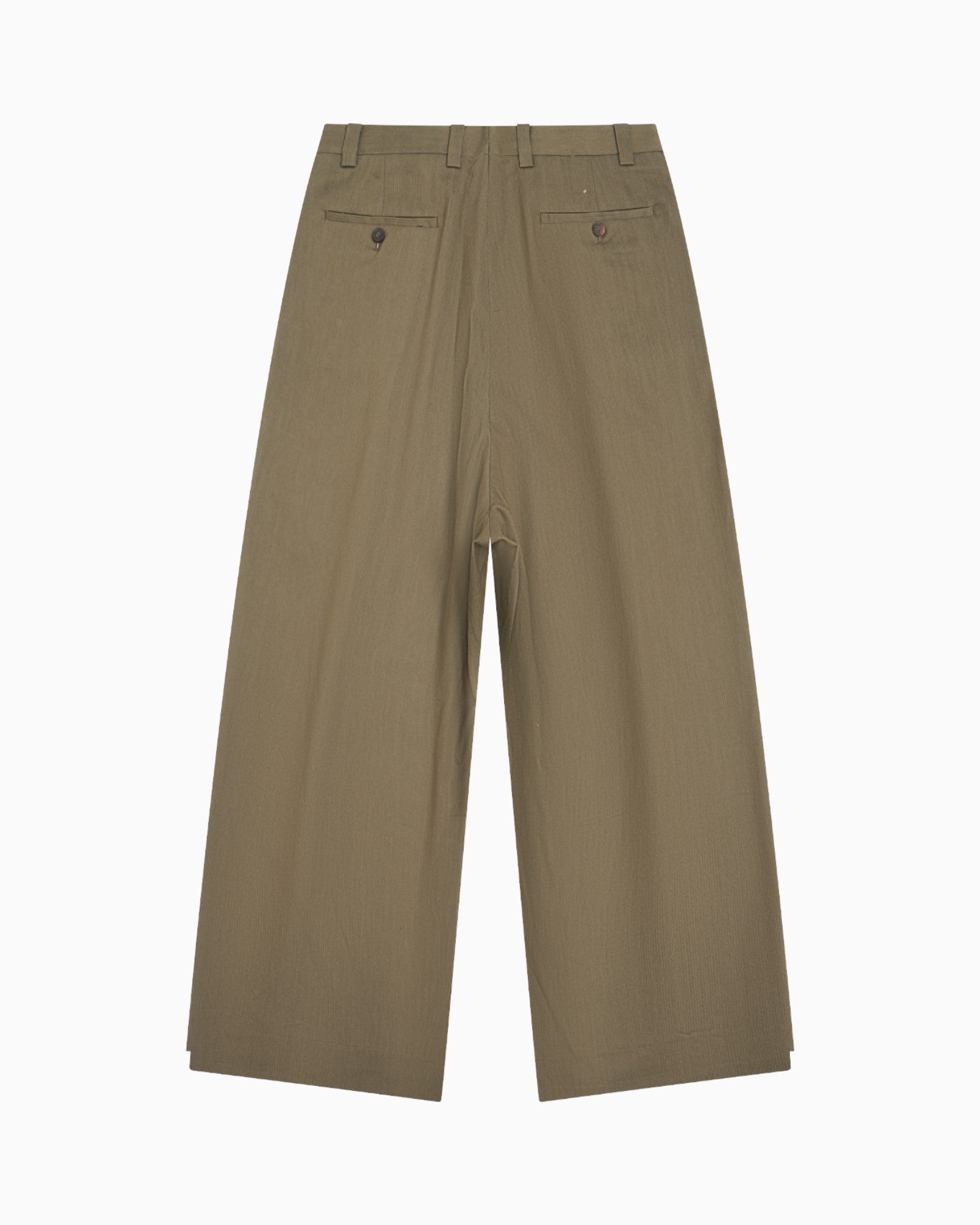 001B Wide Dress Pants - Dark Olive - MEG.S