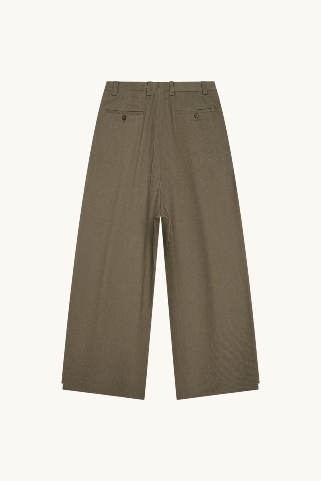 001B Wide Dress Pants - Dark Olive - MEG.S