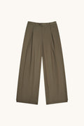 001B Wide Dress Pants - Dark Olive - MEG.S
