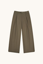 001B Wide Dress Pants - Dark Olive - MEG.S