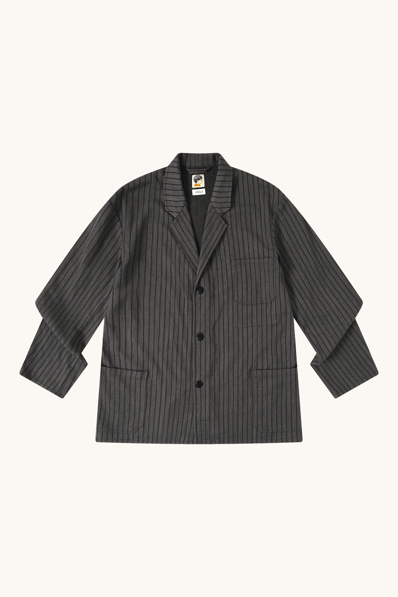 003A Worker Blazer - Charcoal - MEG.S