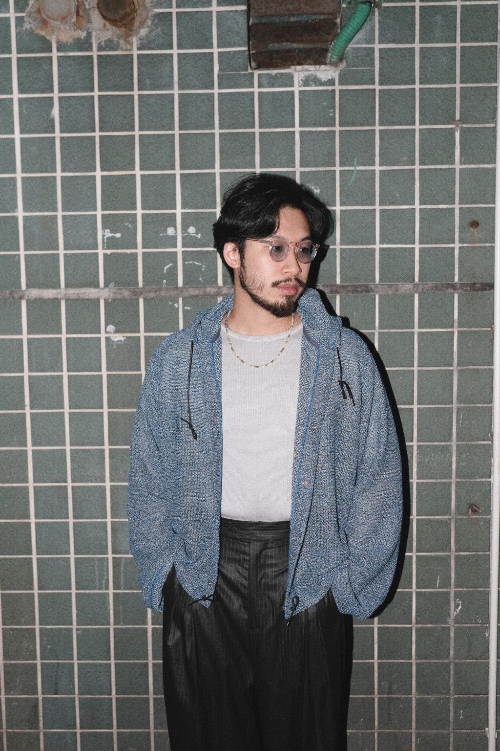 004 Net Jacket - Blue - MEG.S
