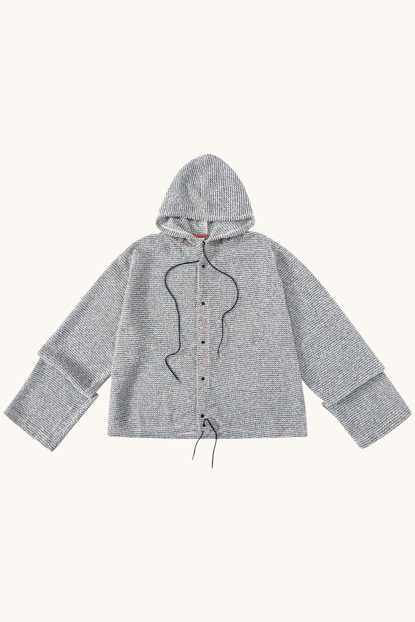 004 Net Jacket - Pale Pink & Sage - MEG.S