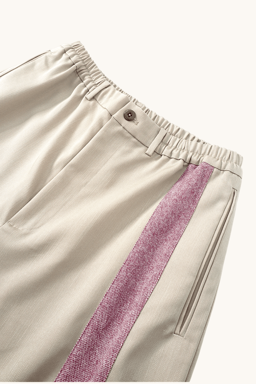 005 Track Chino Pants - Ivory & Purple - MEG.S