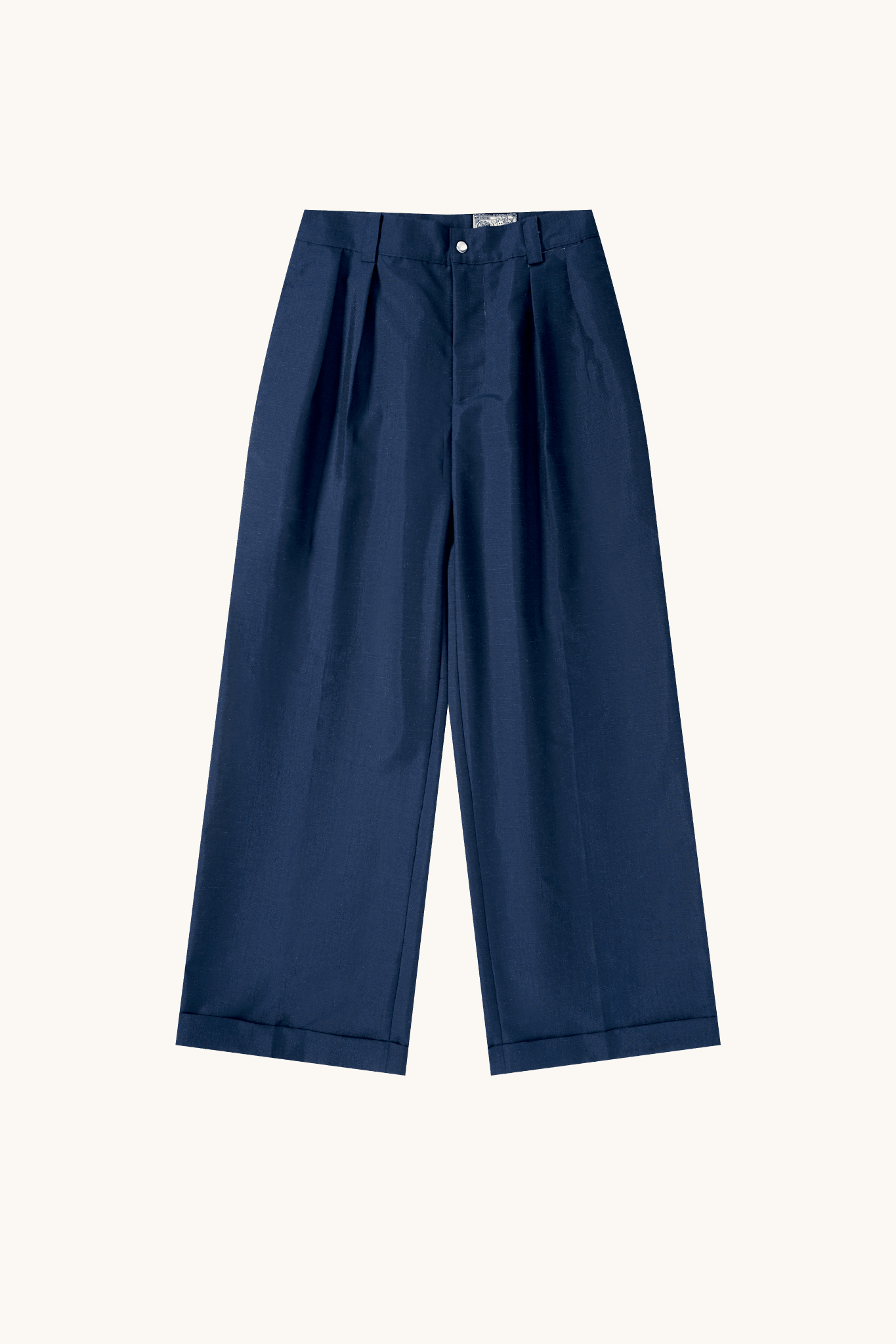 007 Pleated Chino - Navy - MEG.S