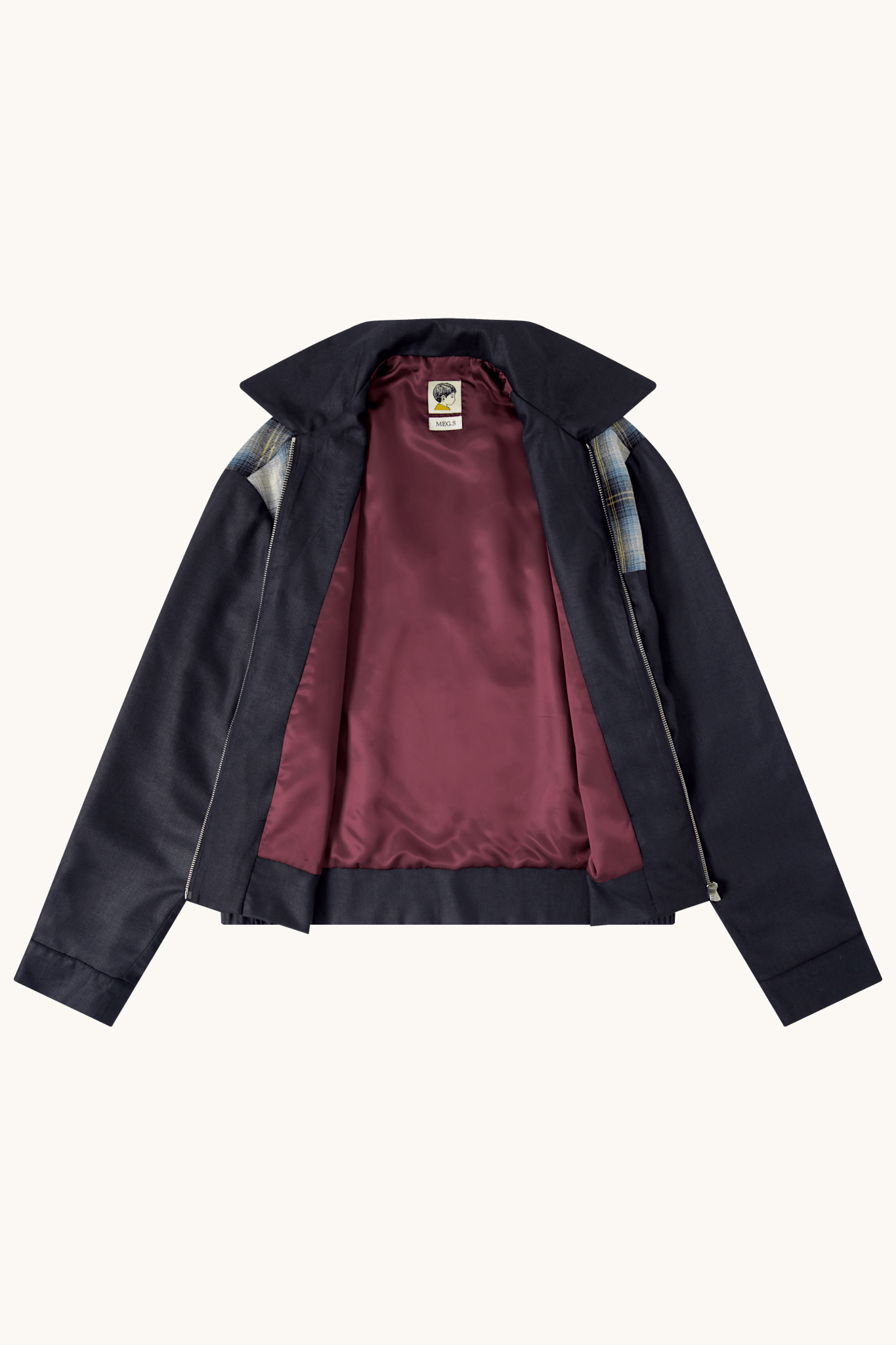 008 Ricky Jacket - Shadow Plaid Navy - MEG.S