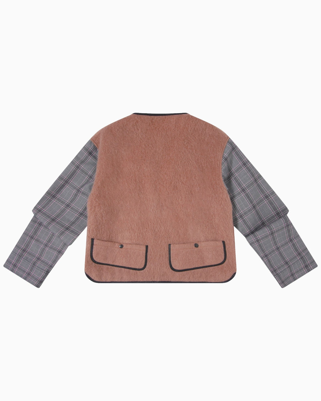 010 Vest Jacket - Pink & Grey - MEG.S