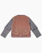 010 Vest Jacket - Pink & Grey - MEG.S