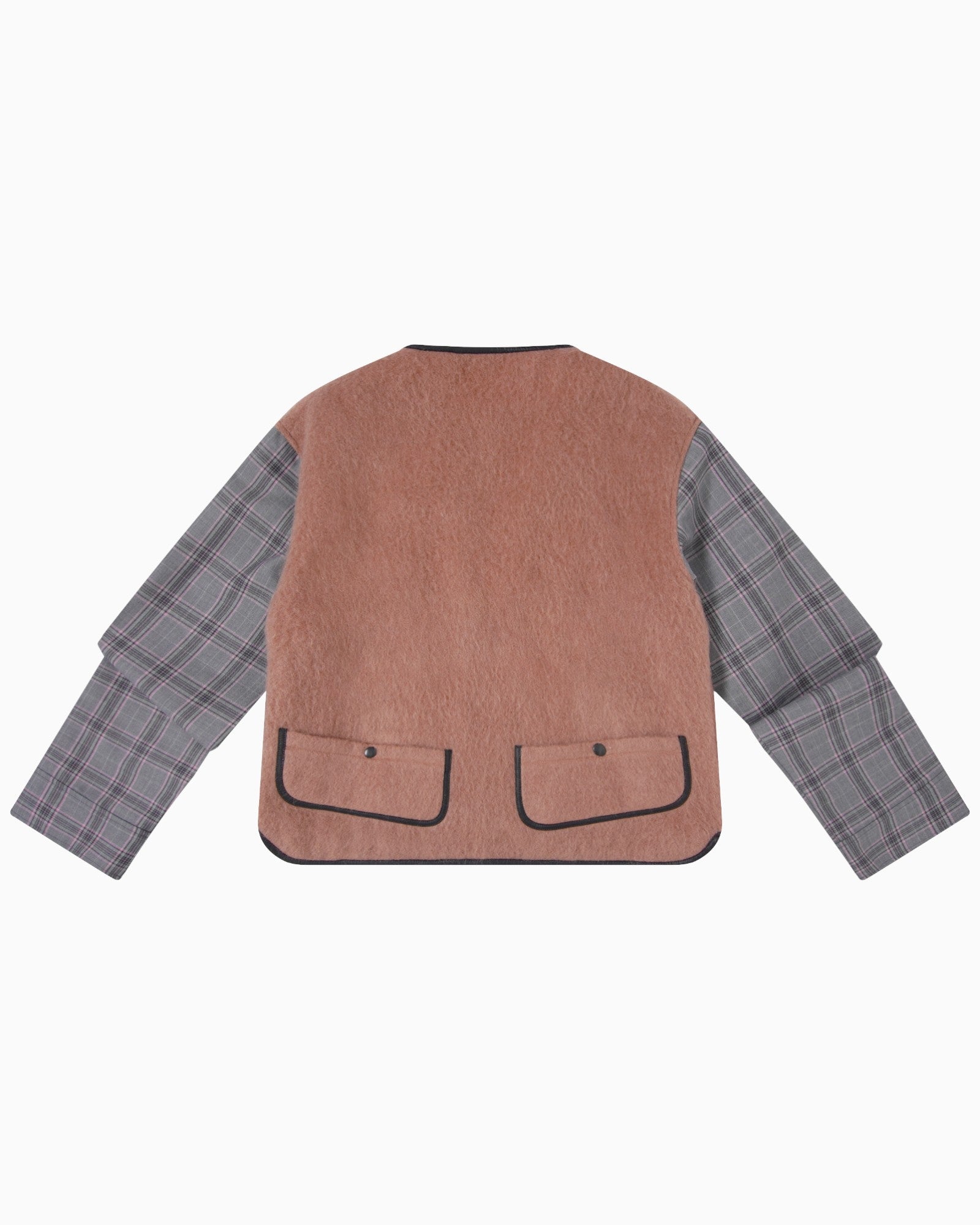 010 Vest Jacket - Pink & Grey - MEG.S