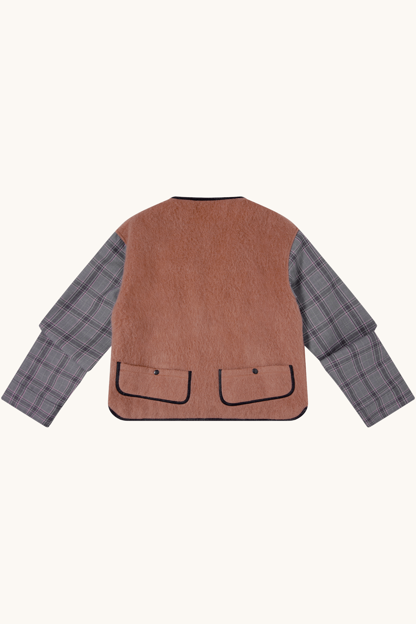 010 Vest Jacket - Pink & Grey - MEG.S