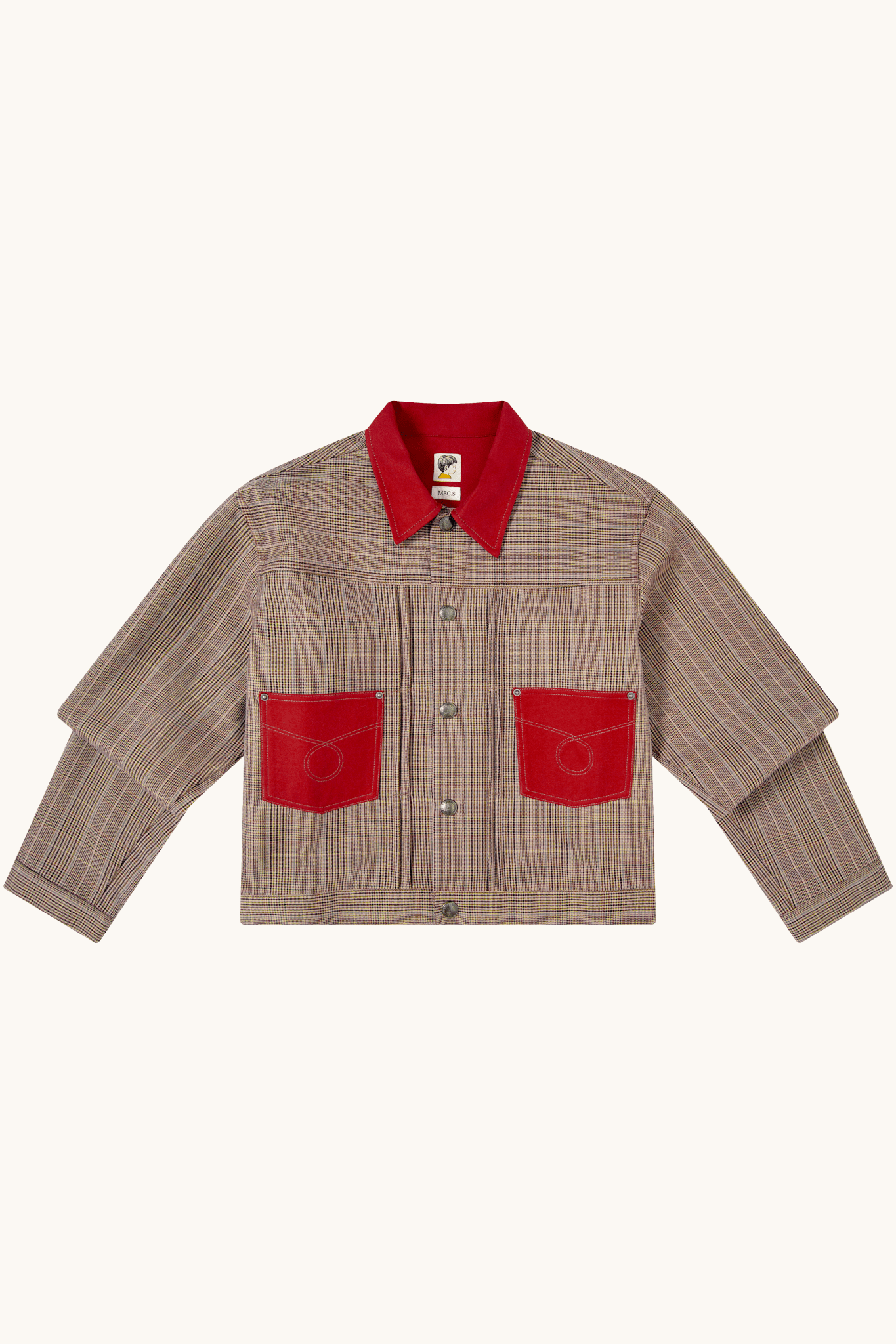 011 Two Pocket Jacket - Red - MEG.S