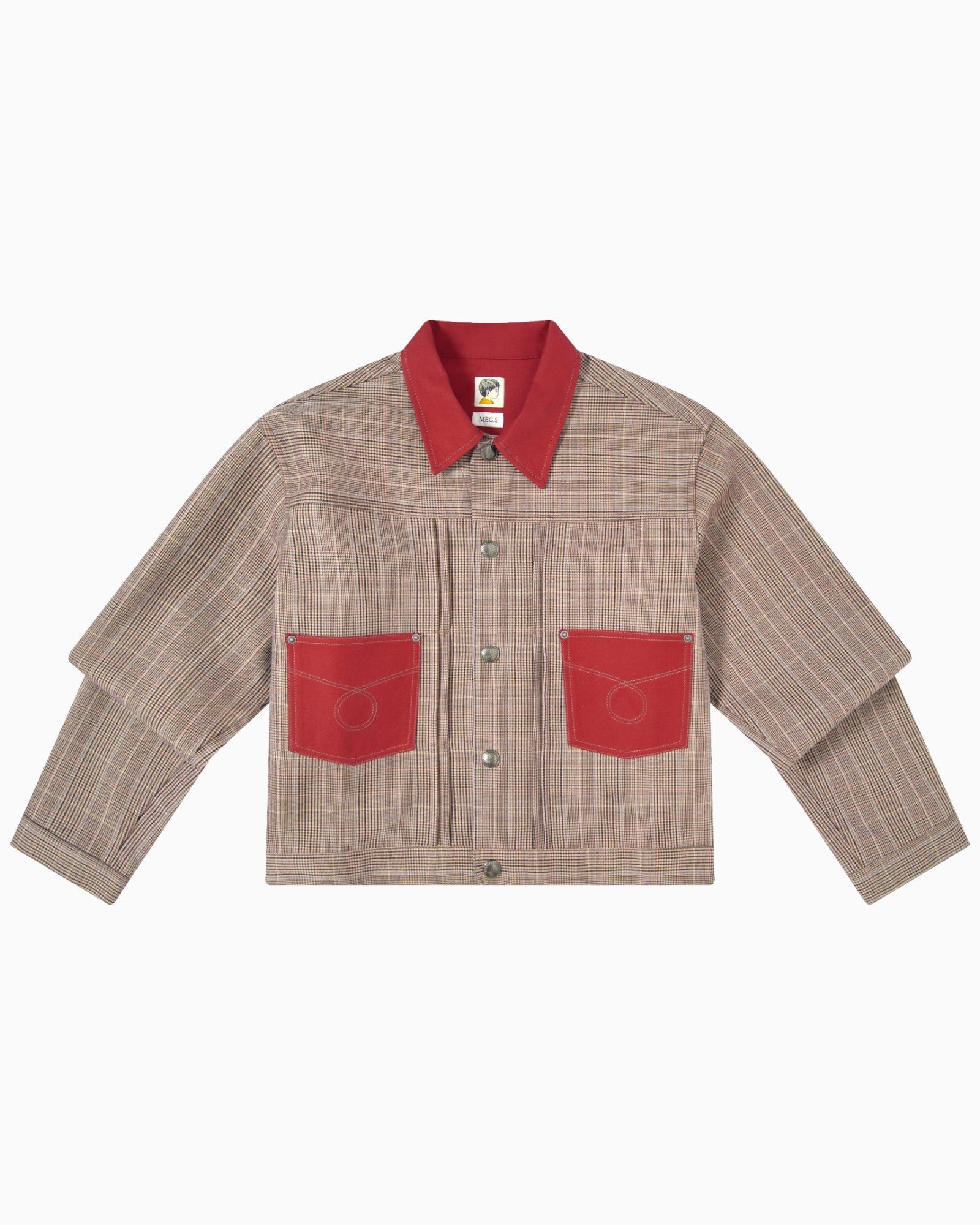 011 Two Pocket Jacket - Red - MEG.S