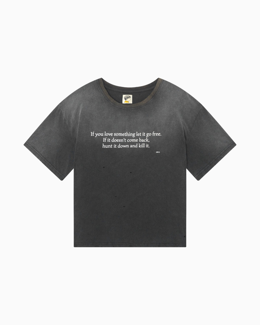 015 Message Tee - Faded Black - MEG.S