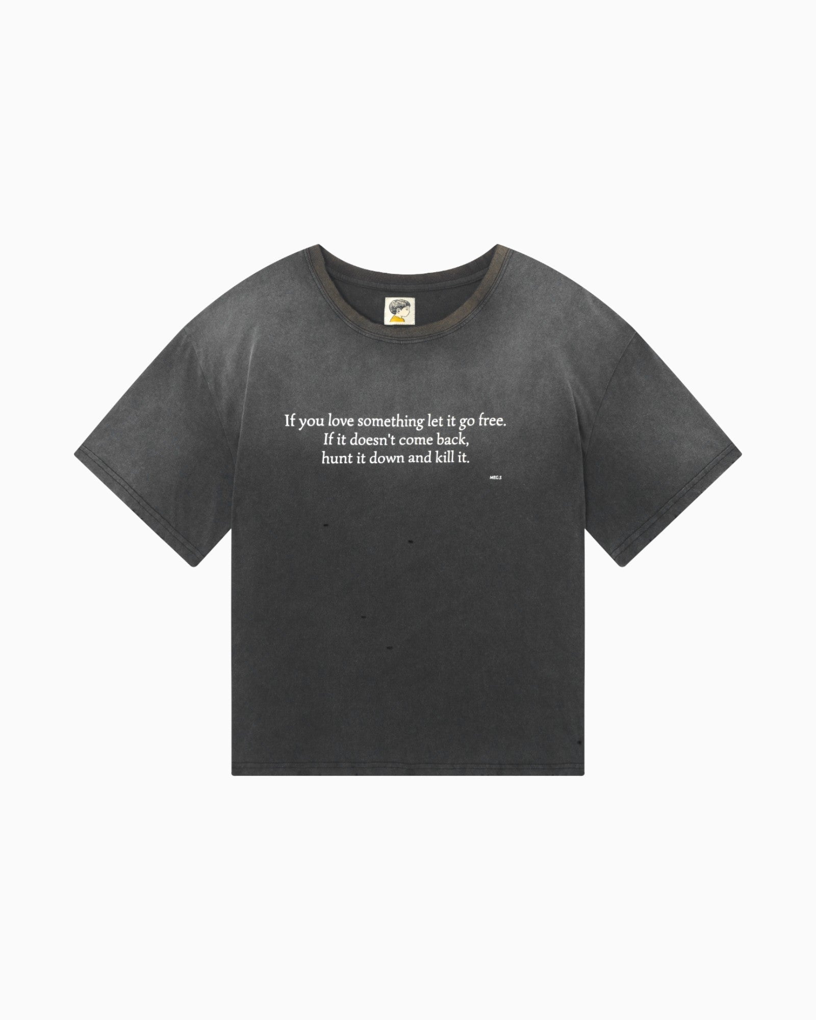 015 Message Tee - Faded Black - MEG.S