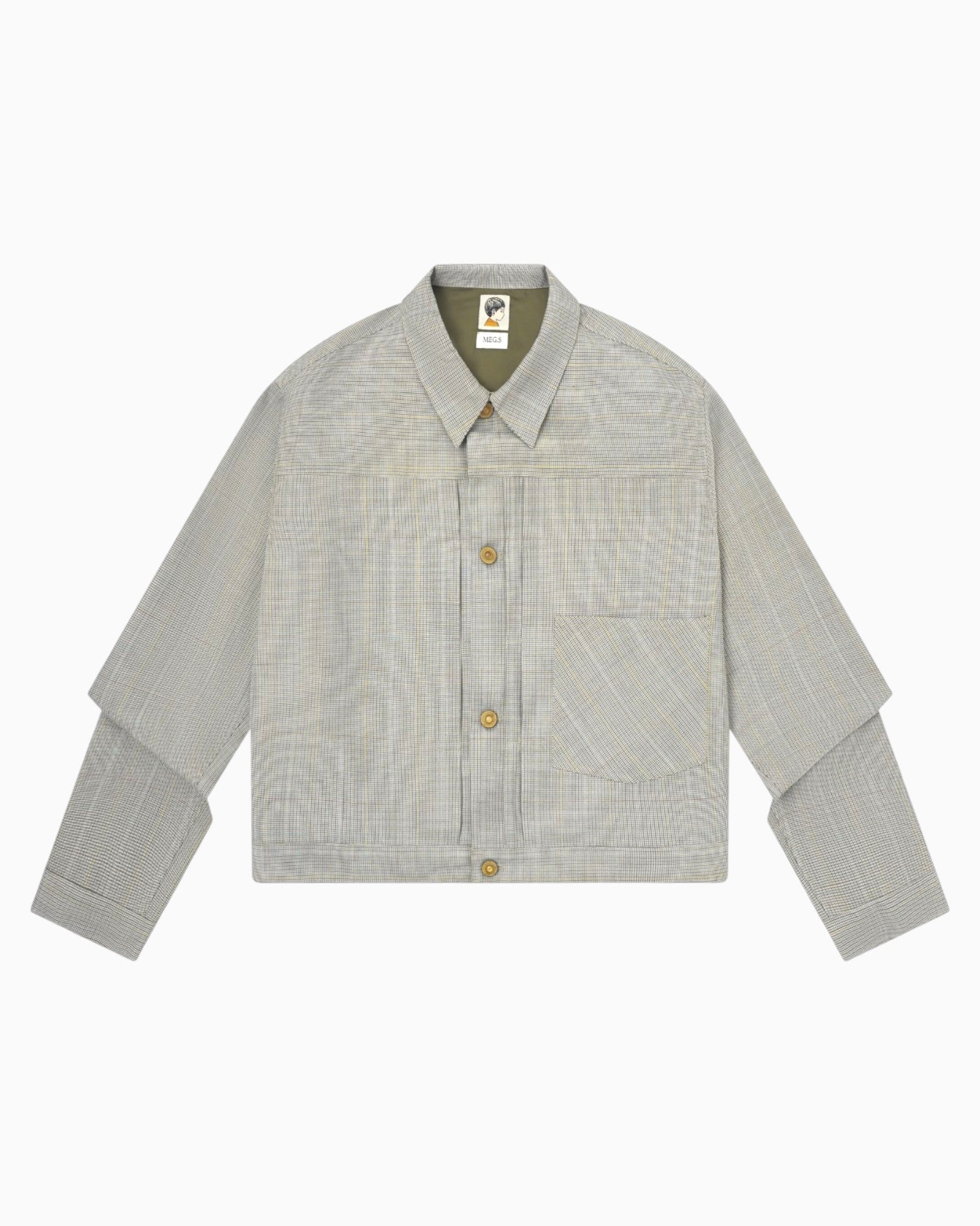 016 Single Pocket Jacket - Green - MEG.S