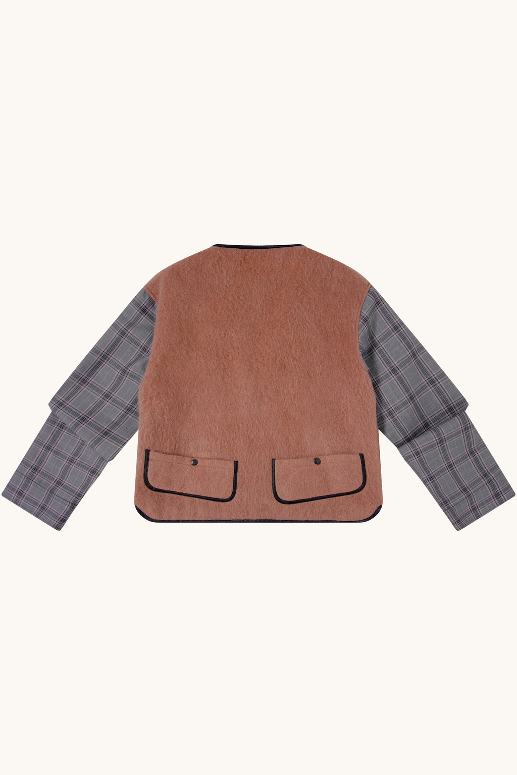 010 Vest Jacket  - Pink & Grey