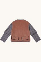 010 Vest Jacket  - Pink & Grey
