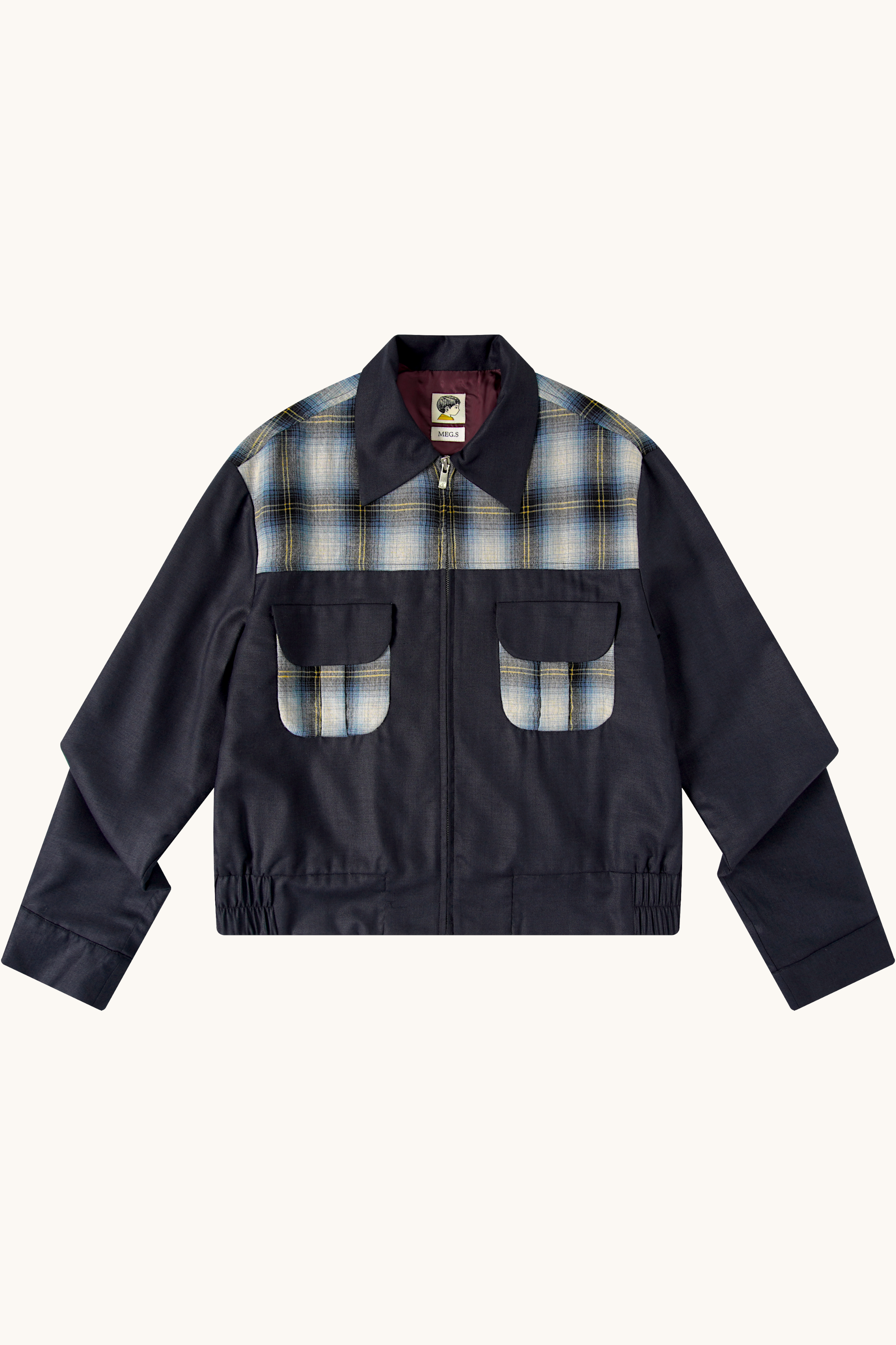 008 Ricky Jacket - Shadow Plaid Navy