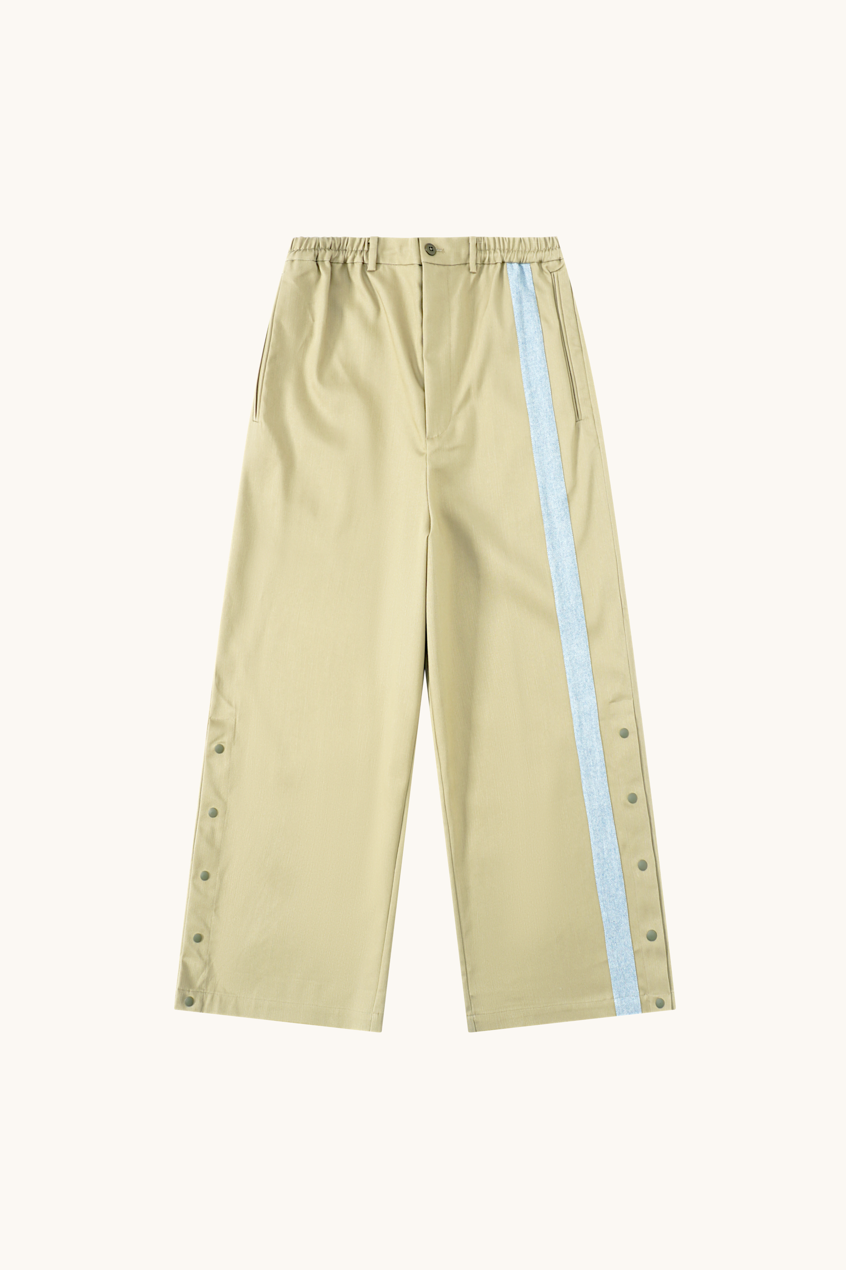 005 Track Chino Pants - Olive Buff & Blue