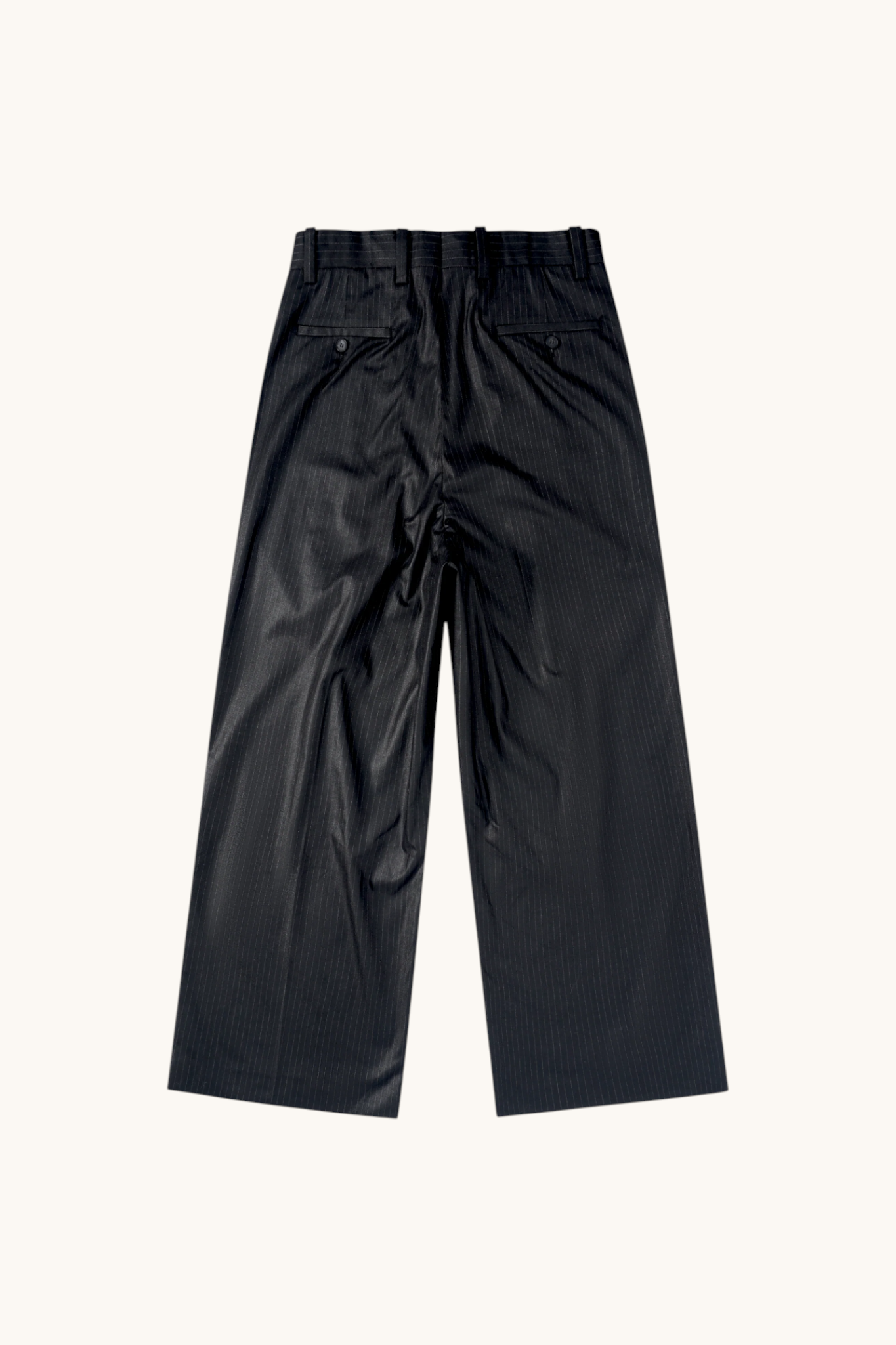 001A Wide Dress Pants - Shiny Black