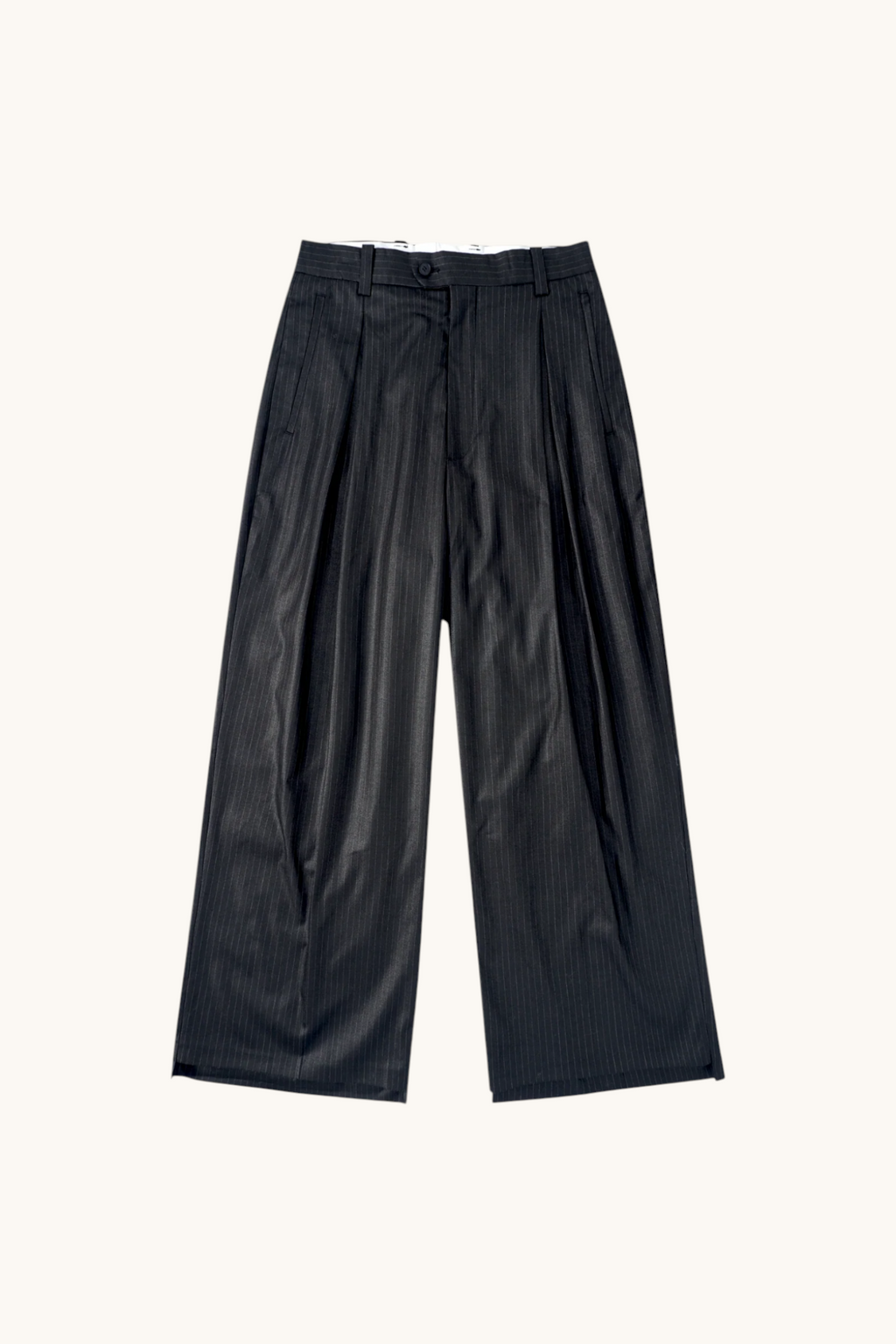 001A Wide Dress Pants - Shiny Black