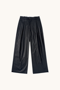 001A Wide Dress Pants - Shiny Black