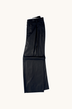 001A Wide Dress Pants - Shiny Black
