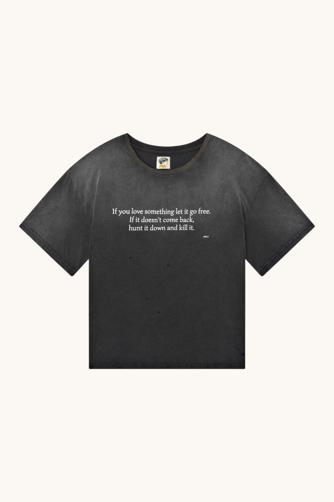 015 Message Tee - Faded Black