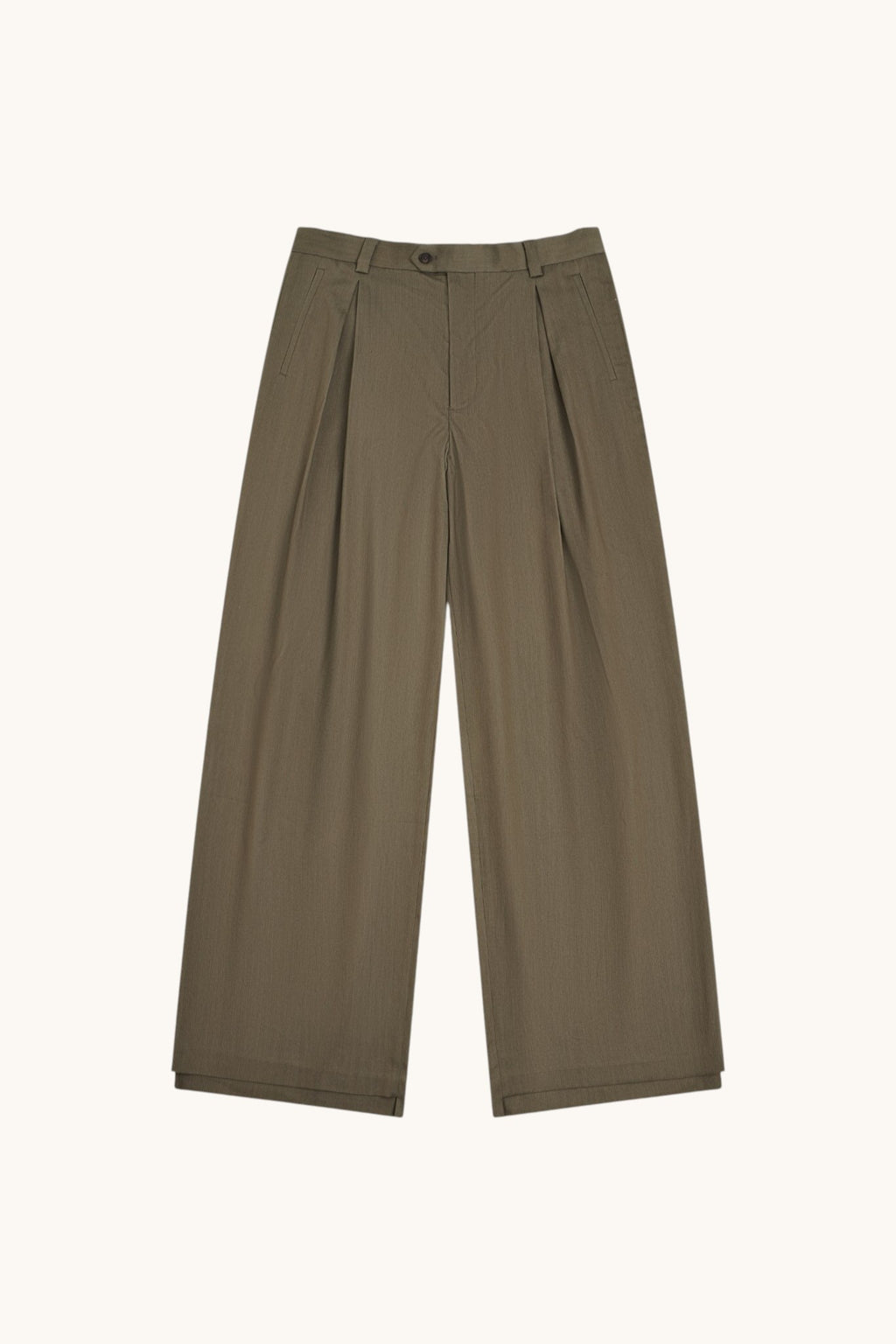 001B Wide Dress Pants - Dark Olive