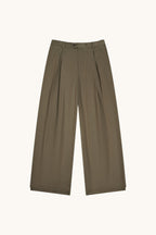 001B Wide Dress Pants - Dark Olive