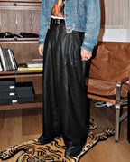 001A Wide Dress Pants - Shiny Black