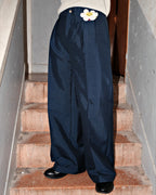 007 Pleated Chino - Navy