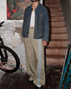 005 Track Chino Pants - Ivory & Purple
