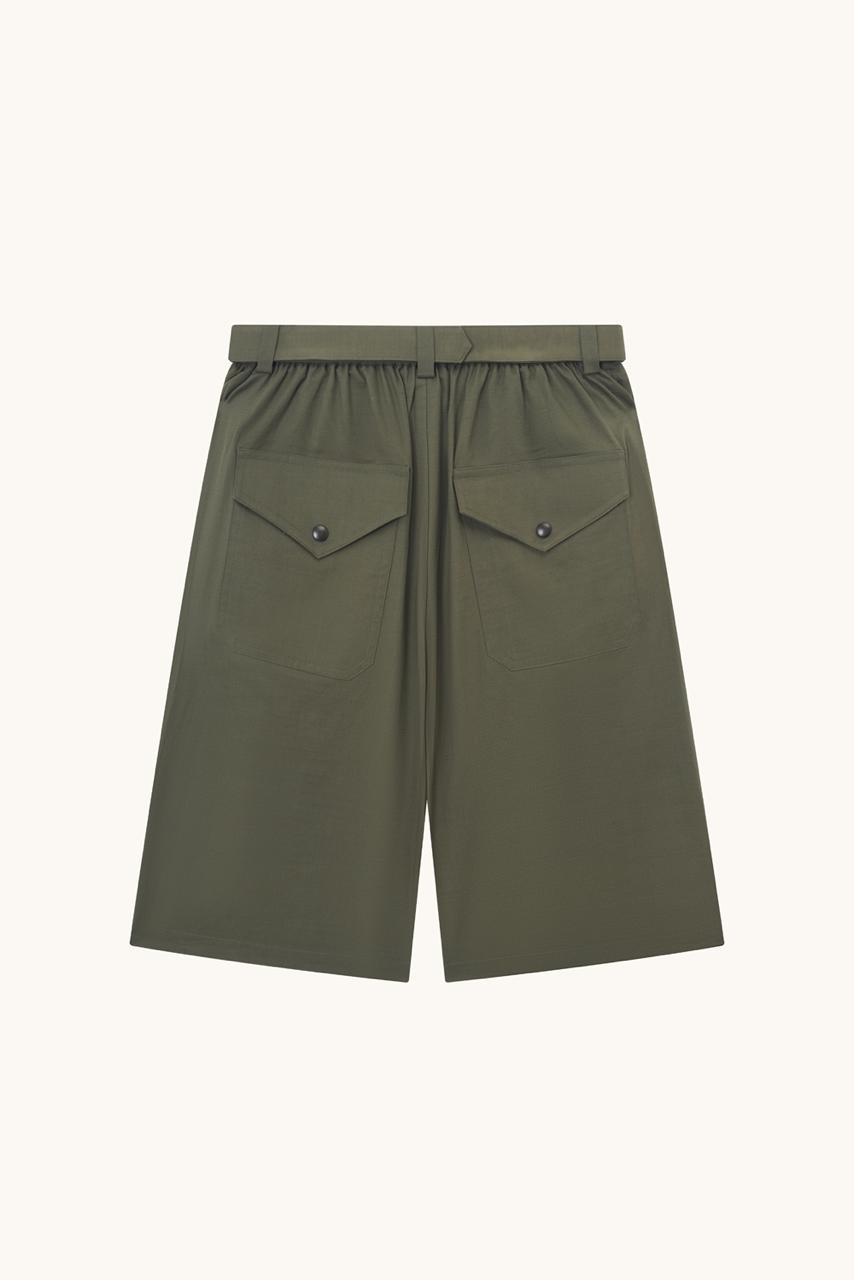 014A Belt Shorts - Army Green