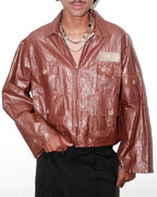002A Fishing Jacket - Shiny Brunt Orange