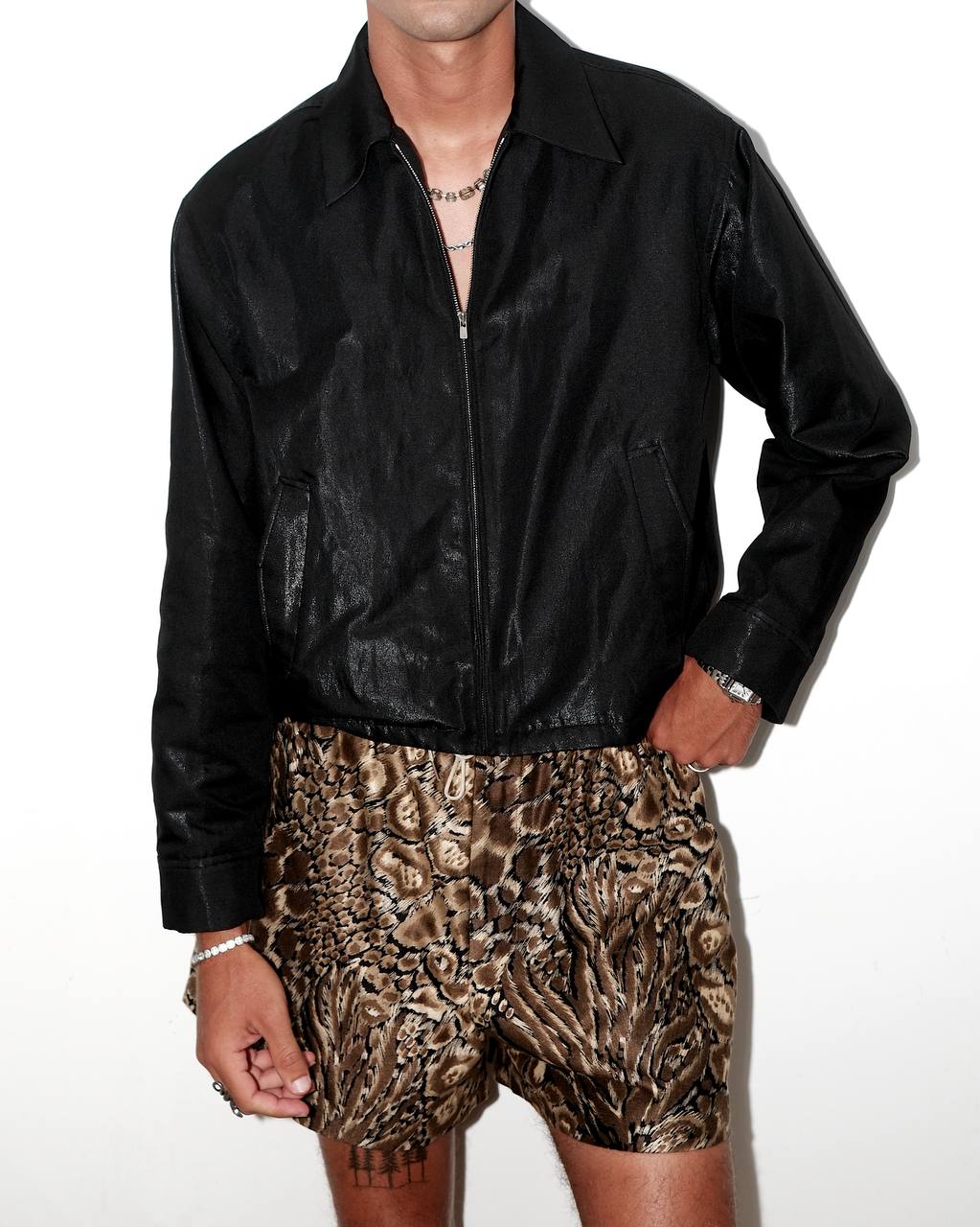 006A Ricky Jacket - Shiny Black
