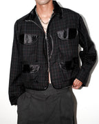 020 Utility Jacket - Shiny Black Checker