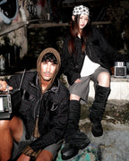 020 Utility Jacket - Shiny Black Checker