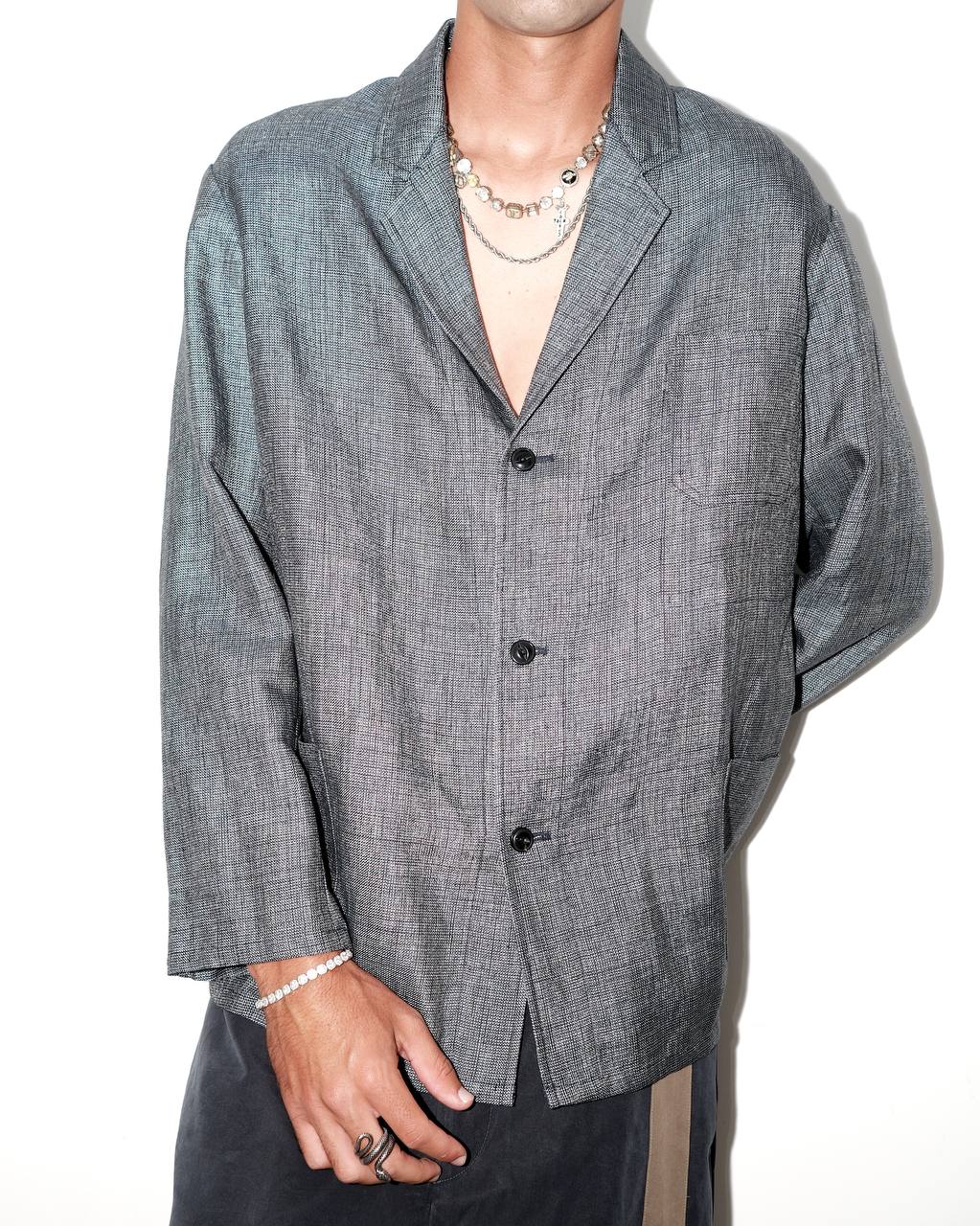 003B Worker Blazer - Shiny Dark Blue
