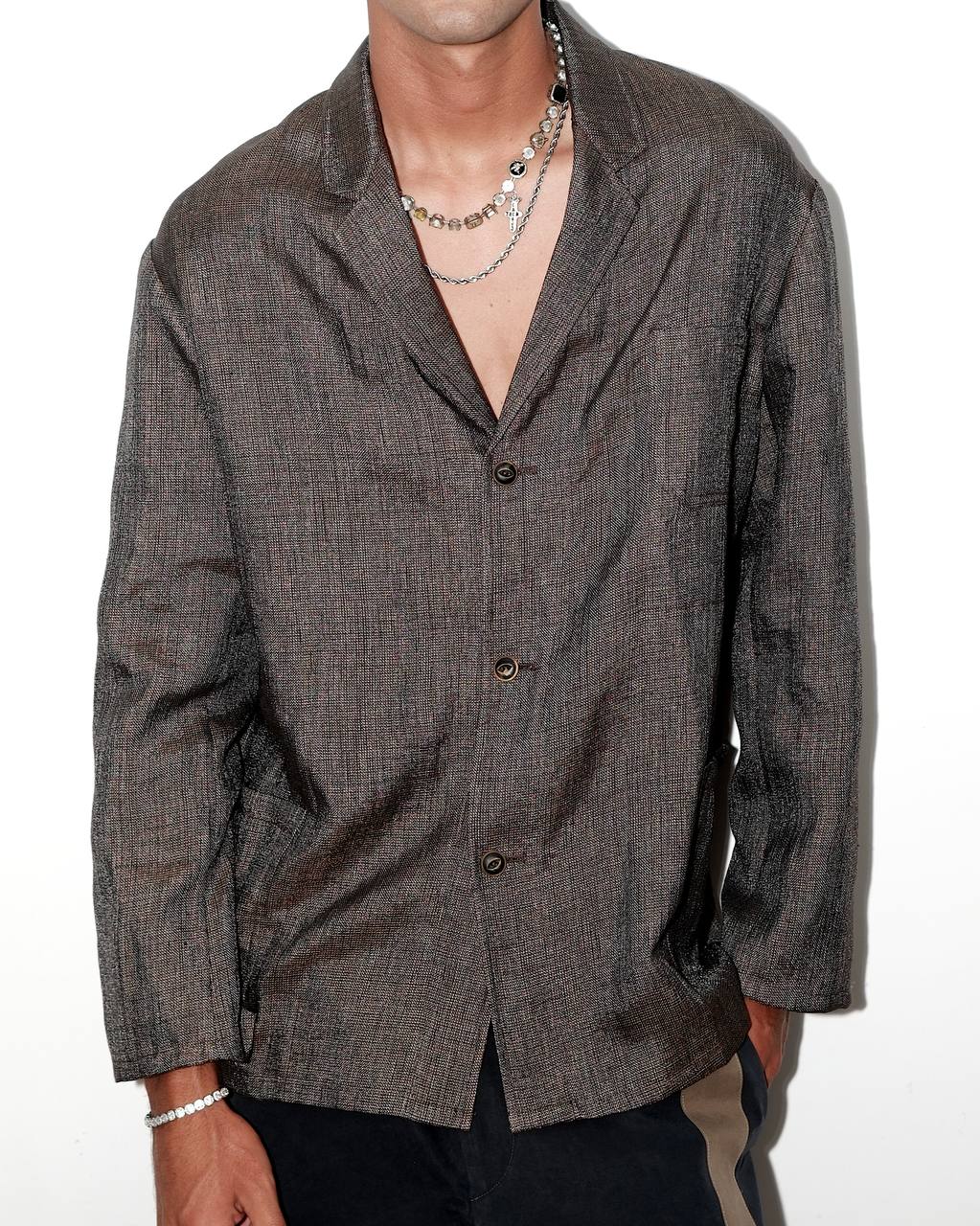 003B Worker Blazer - Shiny Brown
